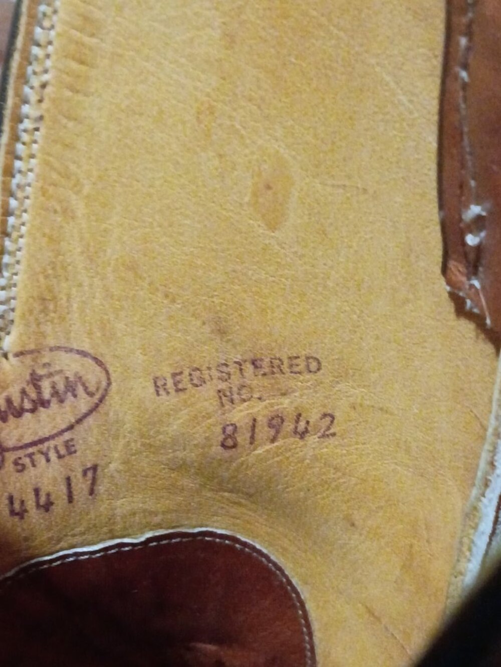 Vintage Justin Western Style L4417 Womens Sz 5B Cowboy Boots Brown Stacked Heel - Picture 2 of 13